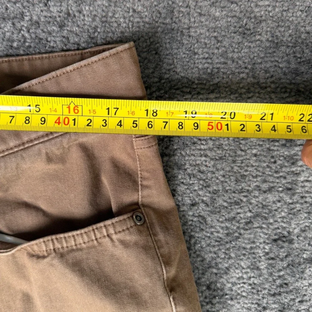 Roundtree & Yorke Mens 36x30 Brown Khaki 5-Pocket Straight Leg Stretch Pants